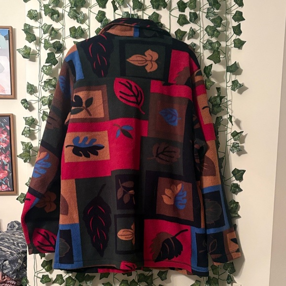 2000’s Colorful Leaf Patterned Jacket - Picture 4 of 5